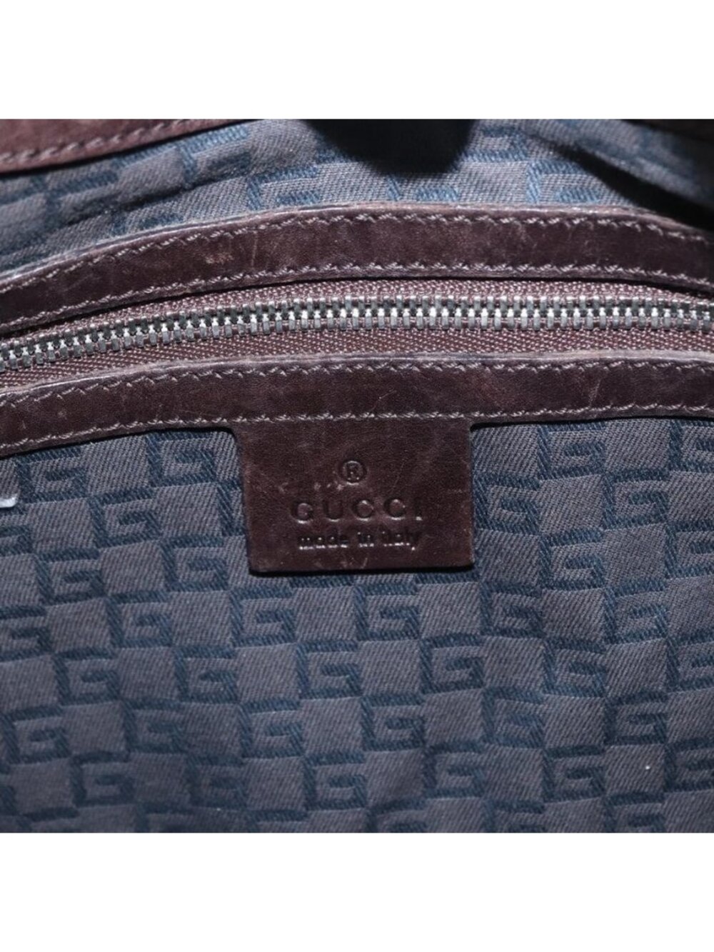 Authentic GUCCI Web Sherry Line Shoulder Bag Beige Silver Red 114877 - Picture 8 of 16